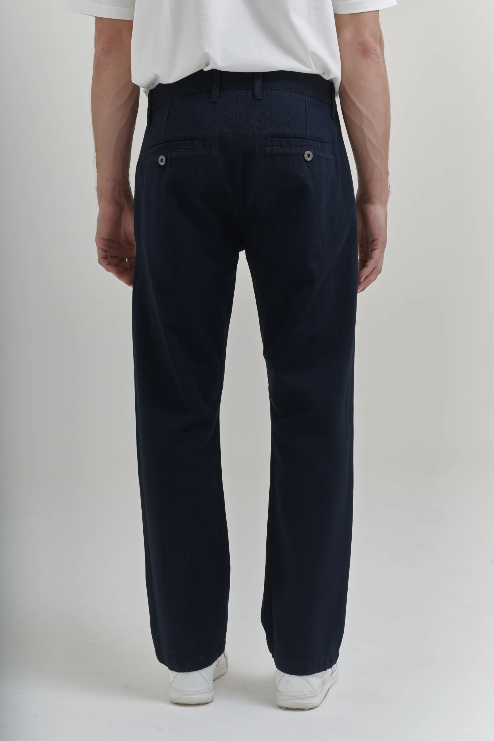 PLEATED WORKER CHINO BLUE - Image 4