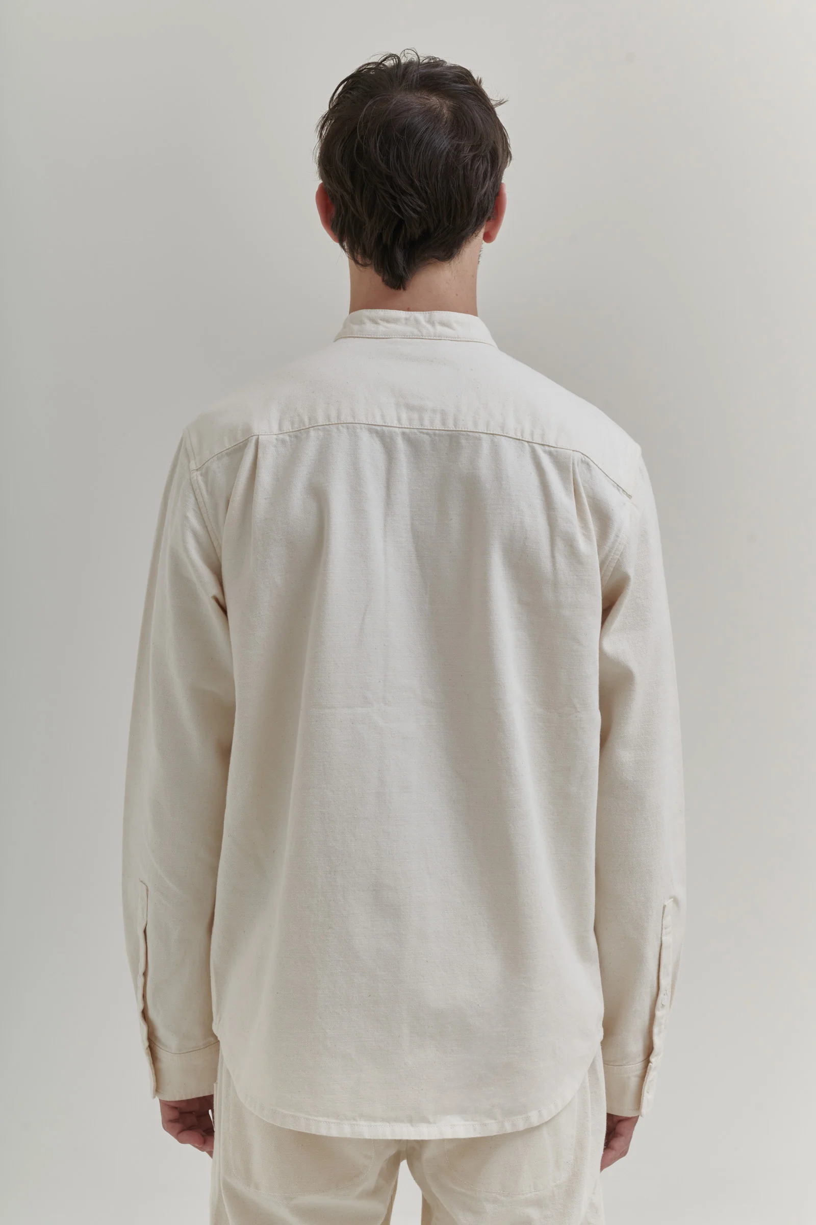 STAND UP COLLAR SHIRT ECRU - Image 3